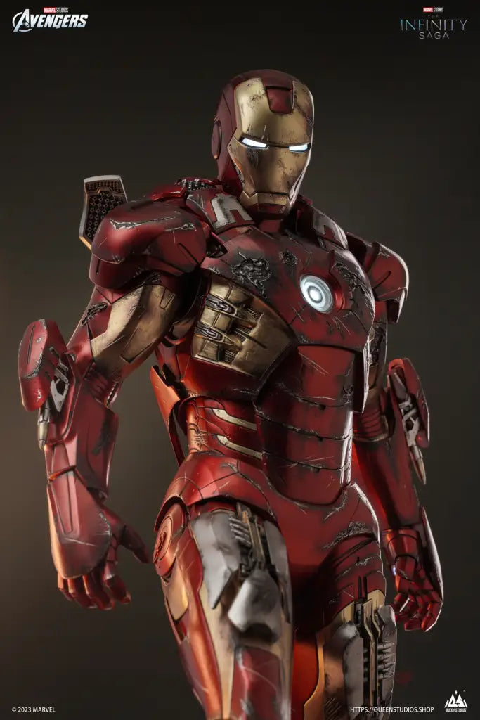 Queen Studios Iron Man Mark 7 1/3 Statue (Battle Damaged) Scale Figure