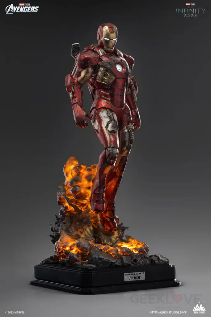 Queen Studios Iron Man Mark 7 1/3 Statue (Battle Damaged) Scale Figure