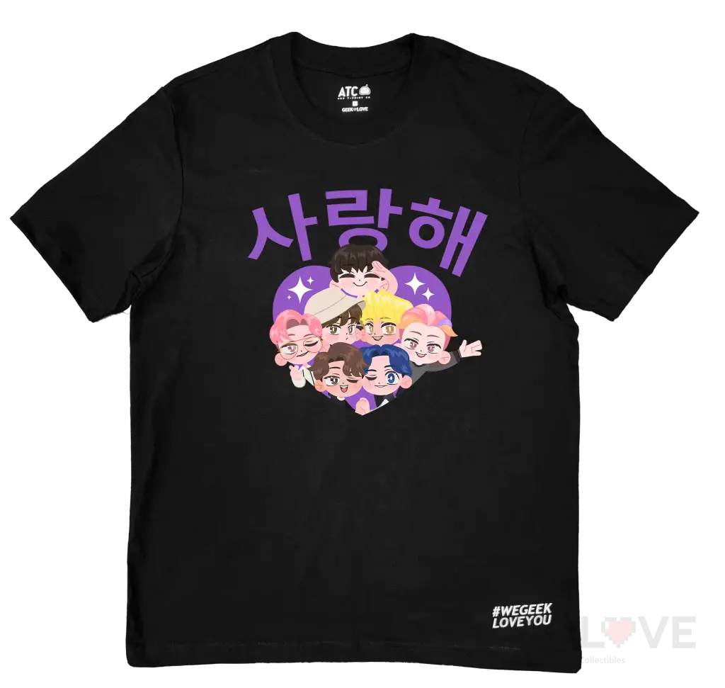 Saranghae Premium Pop Tee Xs / Black Apparel