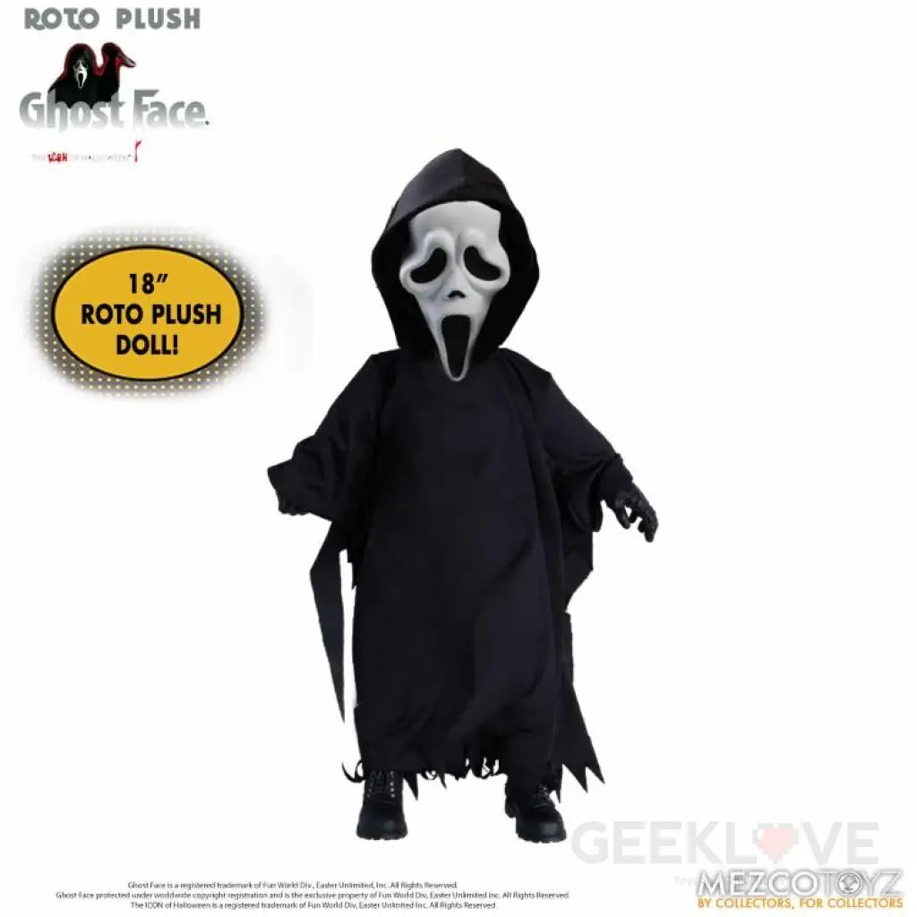Scream Mezco Designer Series Ghost Face Roto Plush - GeekLoveph