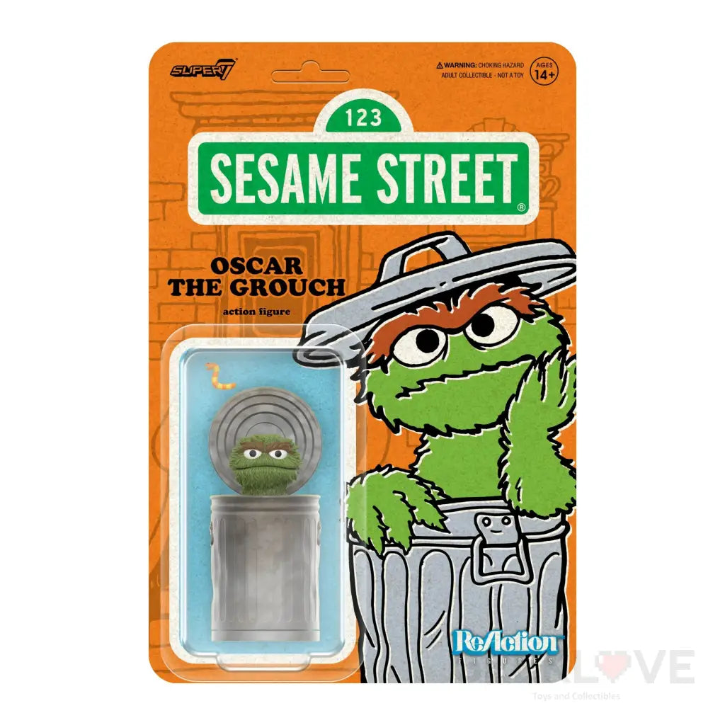 Sesame Street Reaction Figures Wave 02 Oscar The Grouch Reaction