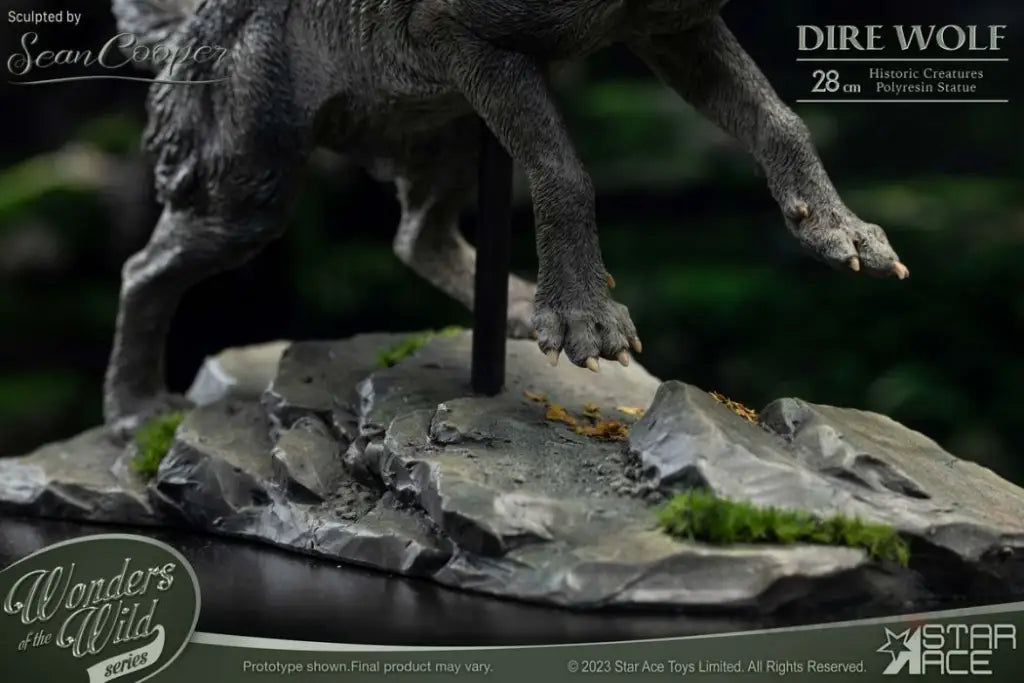 Smilodon & Dire Wolf Set Statue