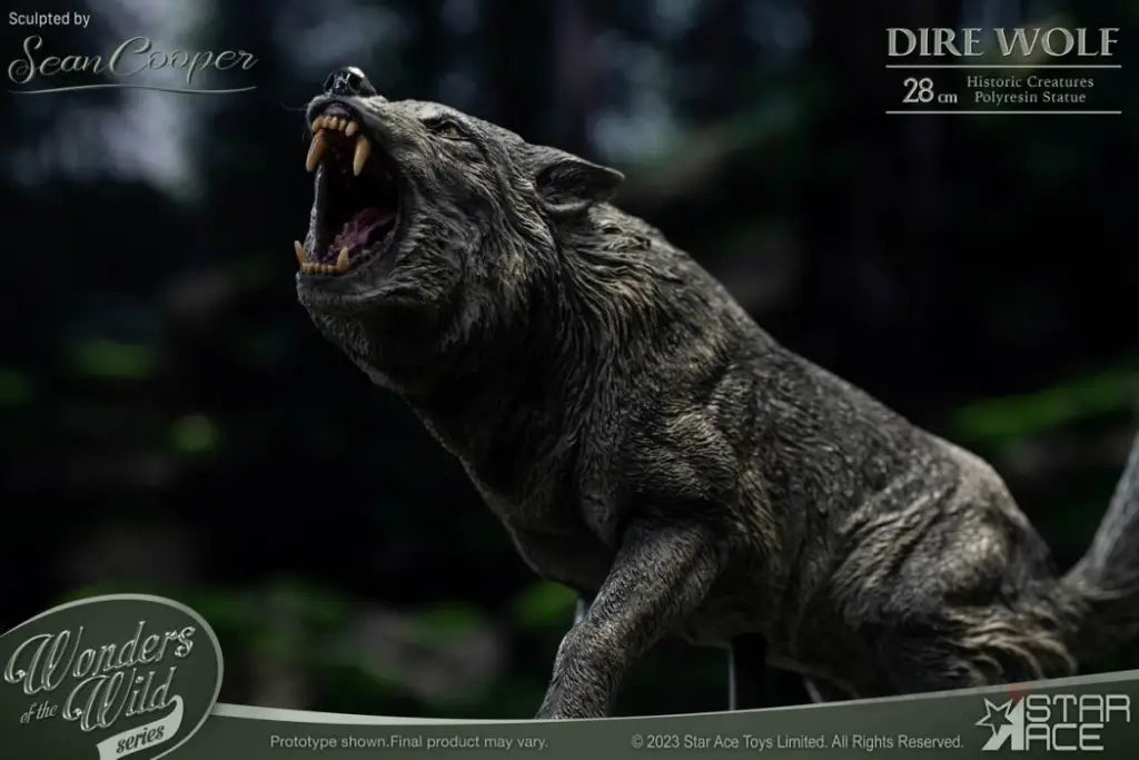 Smilodon & Dire Wolf Set Statue