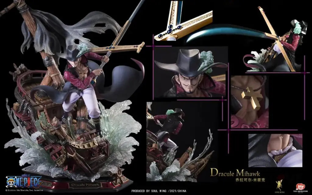 Soul Wing Hawkeye Dracule Mihawk 1/6 Scale Statue - GeekLoveph