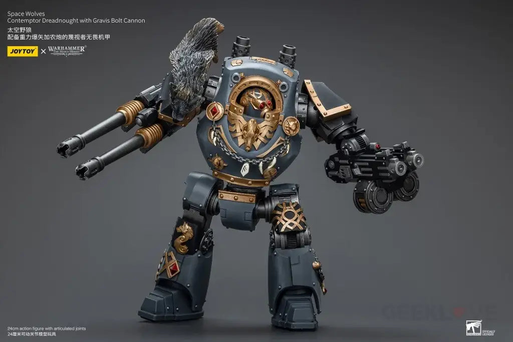 Space Wolves Contemptor Dreadnought With Gravis Bolt Cannon Action Figure