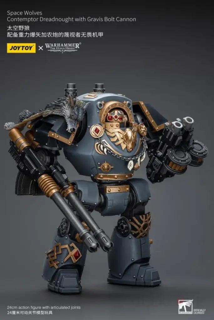 Space Wolves Contemptor Dreadnought With Gravis Bolt Cannon Action Figure