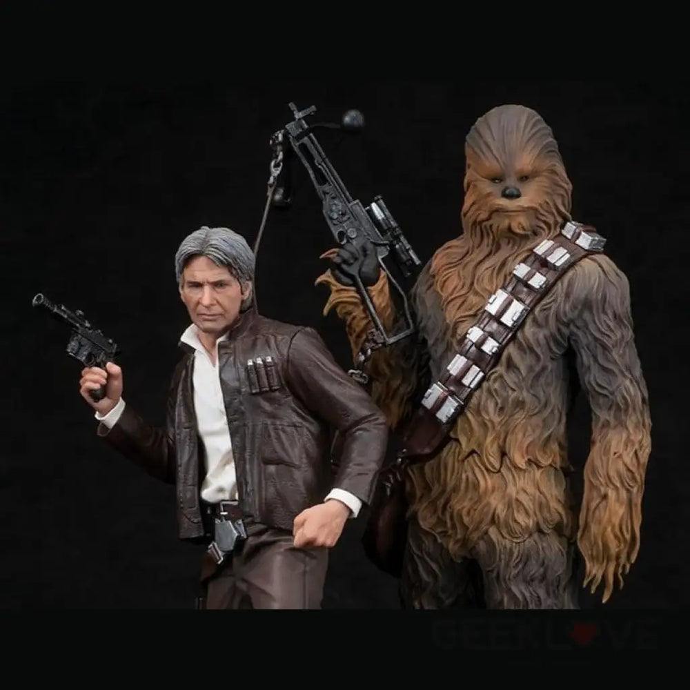 Star Wars ArtFX+ Han Solo & Chewbacca Statue Set (The Force Awakens) - GeekLoveph