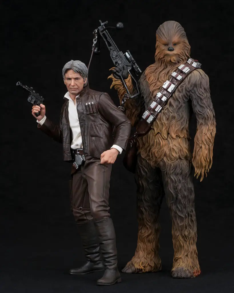 Star Wars ArtFX+ Han Solo & Chewbacca Statue Set (The Force Awakens) - GeekLoveph