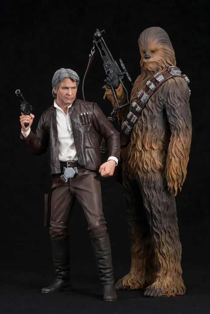 Star Wars ArtFX+ Han Solo & Chewbacca Statue Set (The Force Awakens) - GeekLoveph