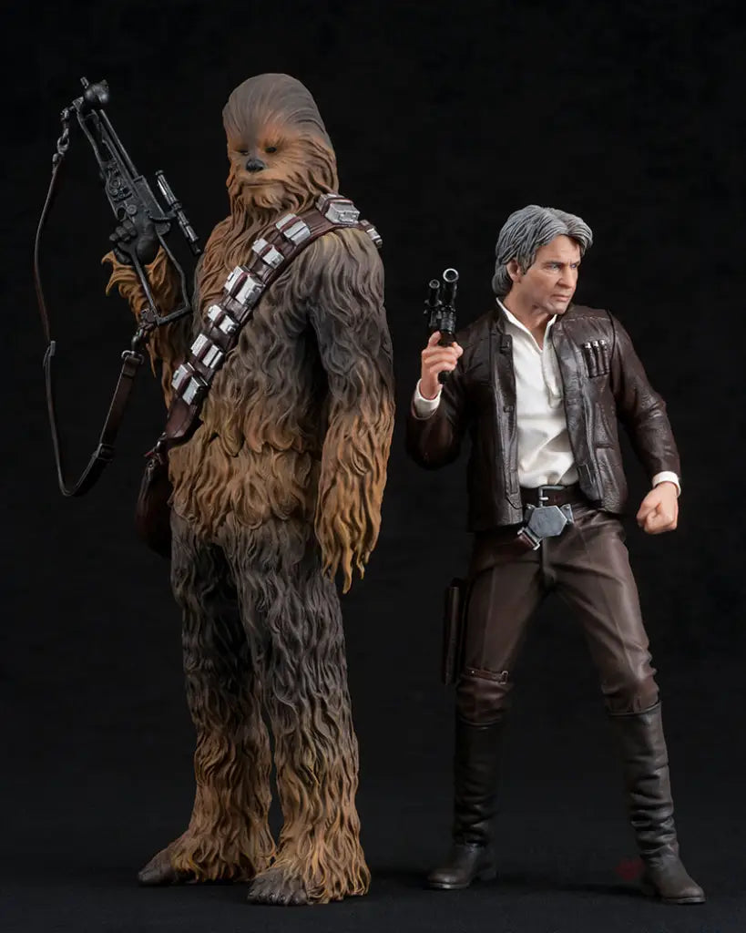 Star Wars ArtFX+ Han Solo & Chewbacca Statue Set (The Force Awakens) - GeekLoveph