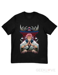 Sukuna Cursed Monarch Premium Graphic Tee Xs / Black Apparel