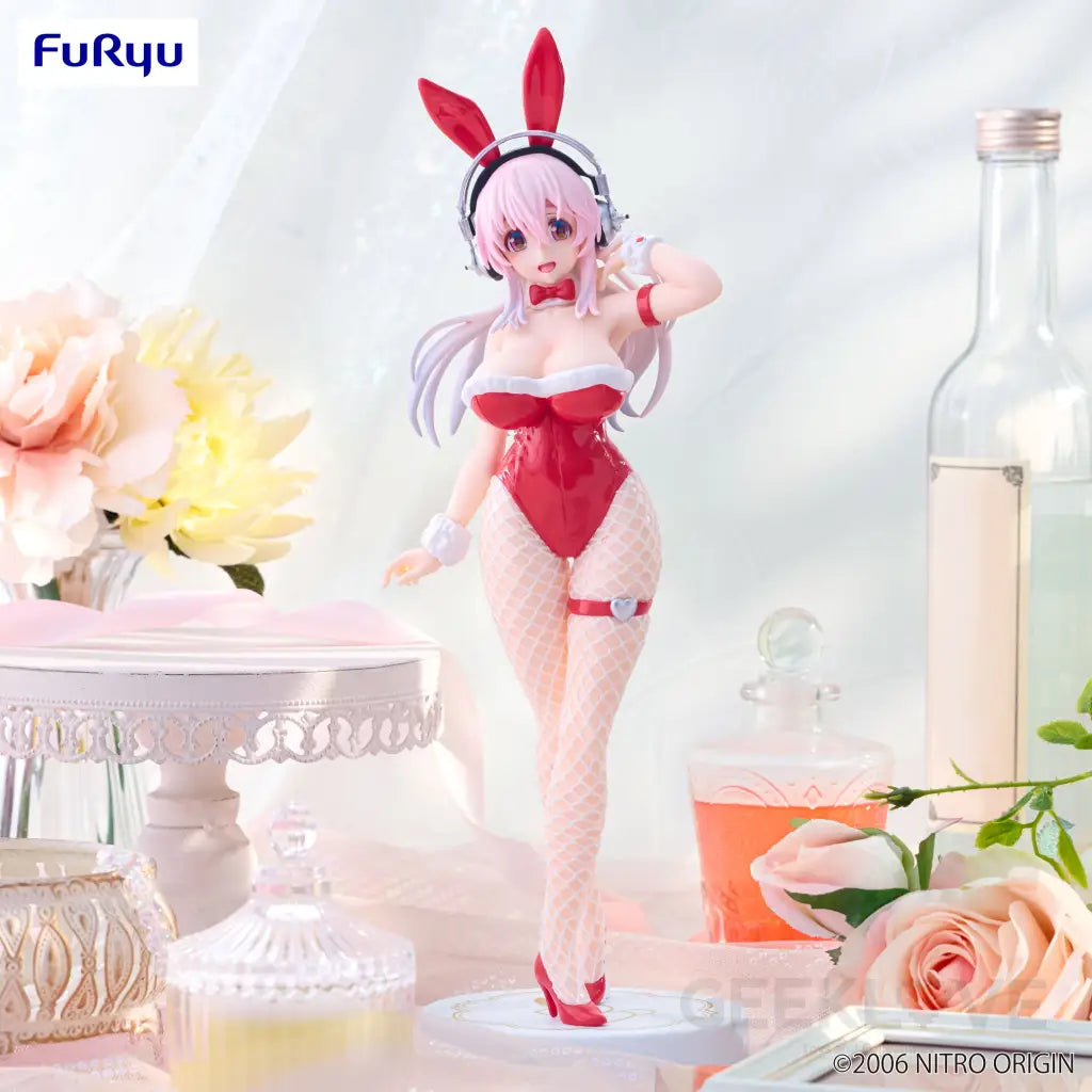 Super Sonico Bicute Bunnies Figure Red Color Ver. Prize