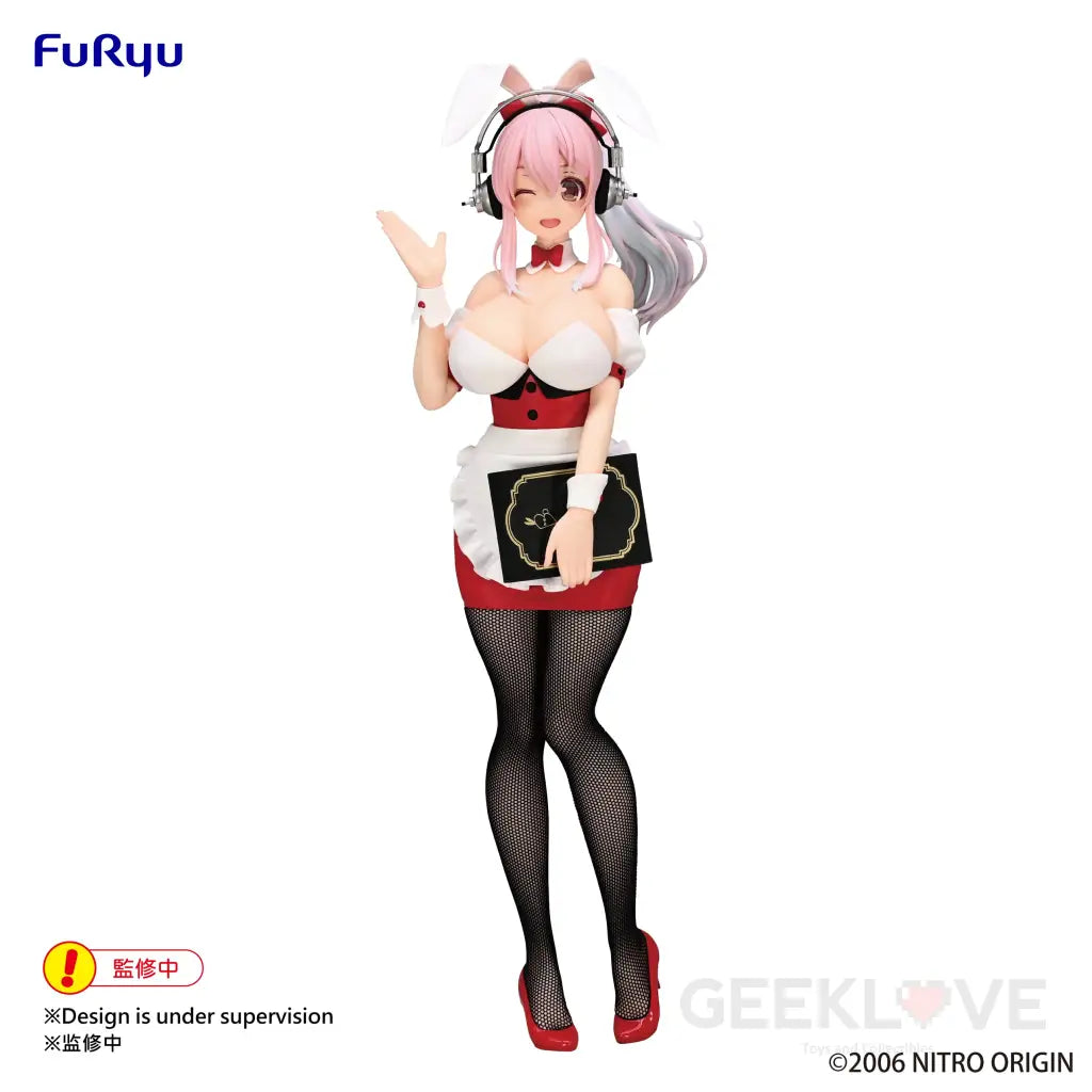 Super Sonico Bicute Bunnies Figure Waitress Ver. Prize