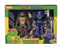 Teenage Mutant Ninja Turtles – Cartoon Raphael vs Foot Solider 2 Pack - GeekLoveph