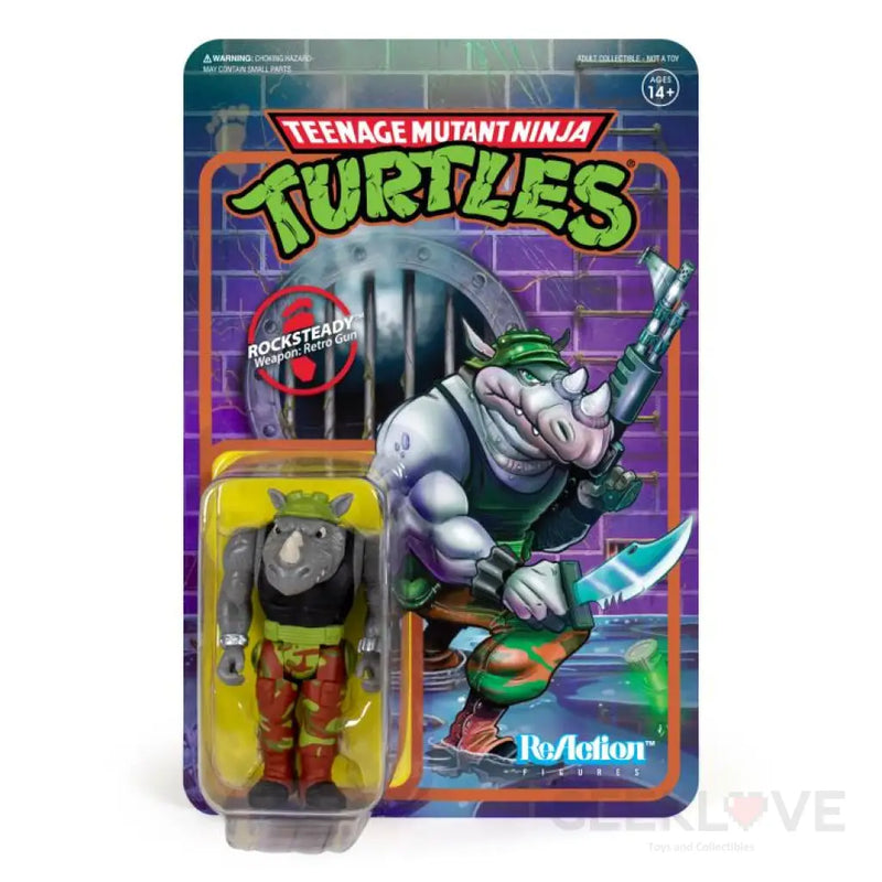 Teenage Mutant Ninja Turtles ReAction Figures Wave 1 Rocksteady