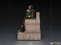 The Mandalorian BDS Boba Fett and Fennec Shand on Throne Deluxe Art Scale 1/10 Statue - GeekLoveph