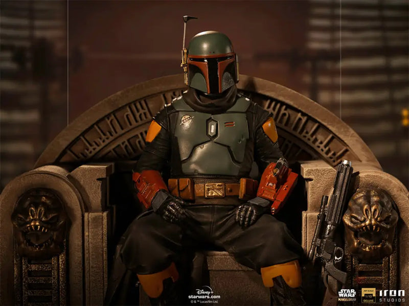 The Mandalorian BDS Boba Fett On Throne Deluxe Art Scale 1/10 Statue