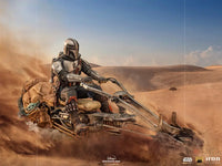 The Mandalorian Bds On Speederbike Deluxe 1/10 Art Scale Statue Preorder