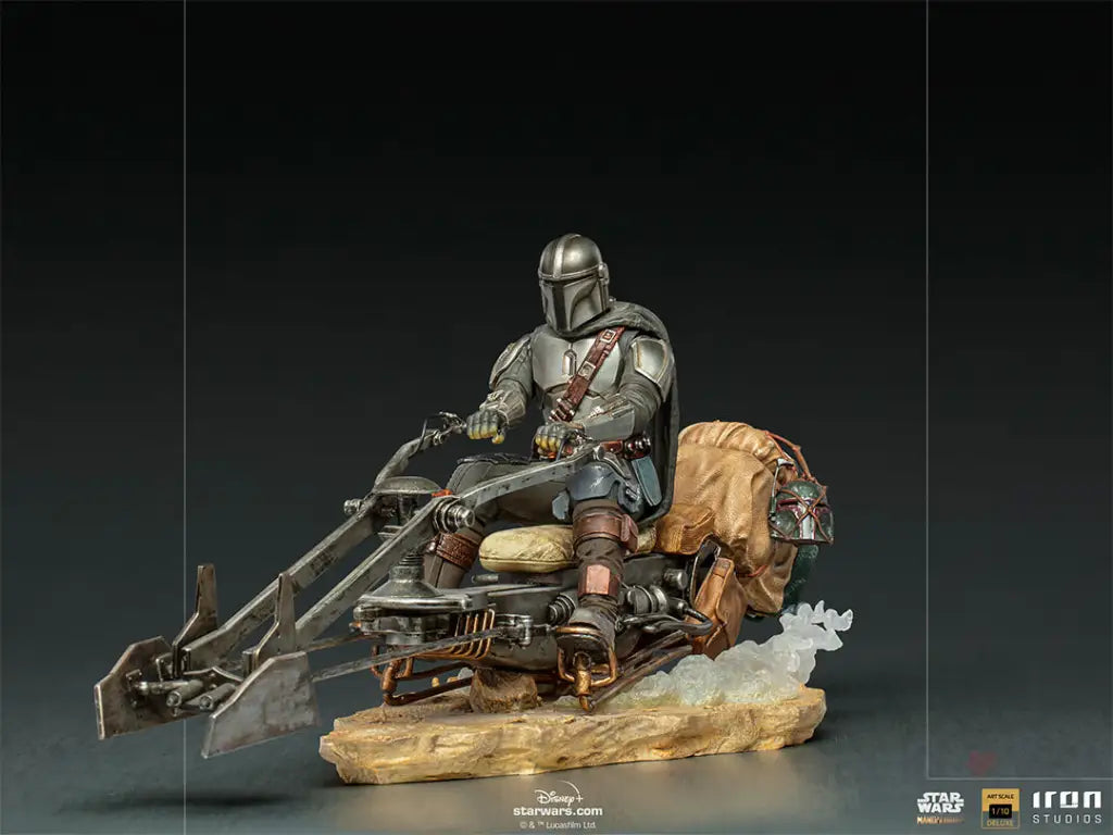 The Mandalorian Bds On Speederbike Deluxe 1/10 Art Scale Statue Preorder