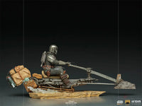The Mandalorian Bds On Speederbike Deluxe 1/10 Art Scale Statue Preorder
