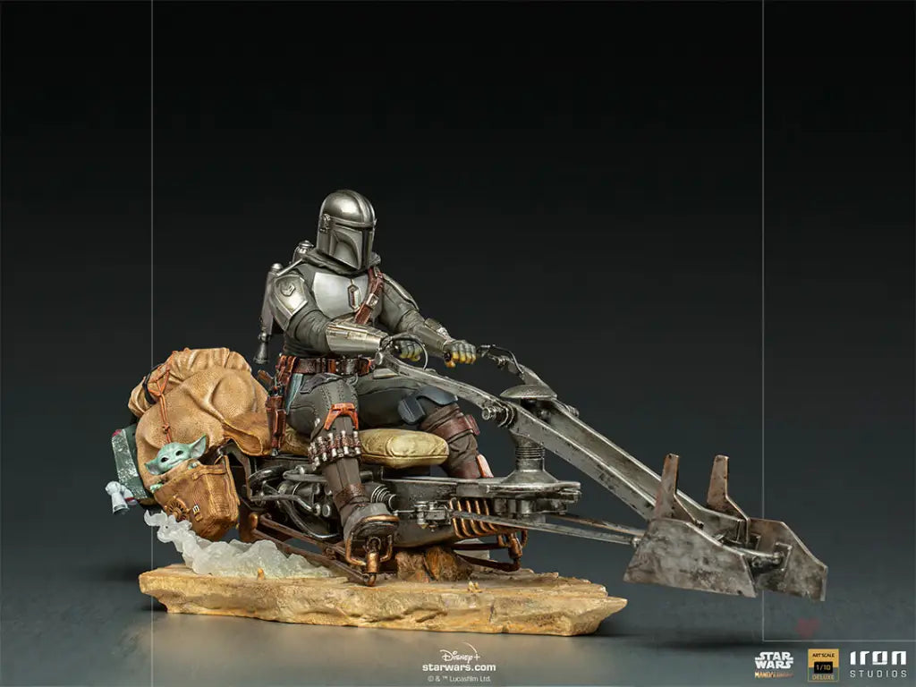 The Mandalorian Bds On Speederbike Deluxe 1/10 Art Scale Statue Preorder