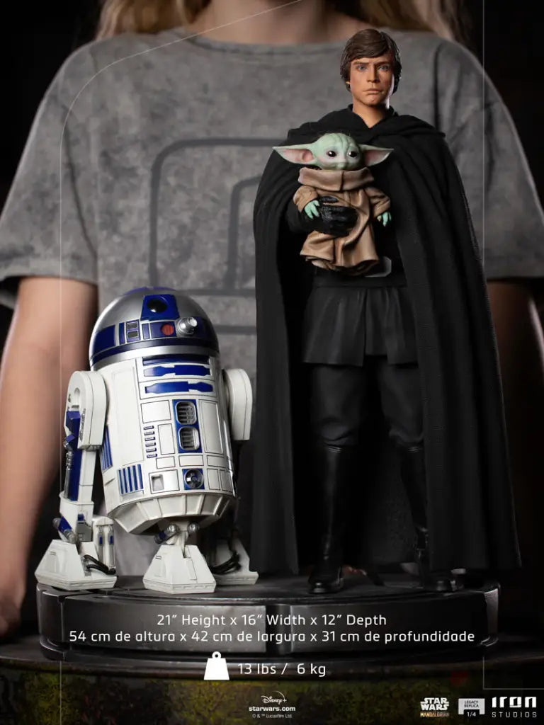 The Mandalorian Legacy Replica Luke Skywalker R2-D2 And Grogu 1/4 Scale Statue Preorder