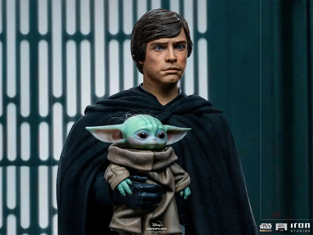 The Mandalorian Legacy Replica Luke Skywalker R2-D2 And Grogu 1/4 Scale Statue Preorder