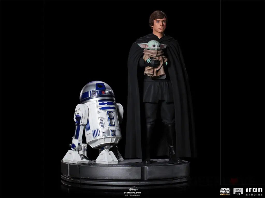 The Mandalorian Legacy Replica Luke Skywalker R2-D2 And Grogu 1/4 Scale Statue Preorder