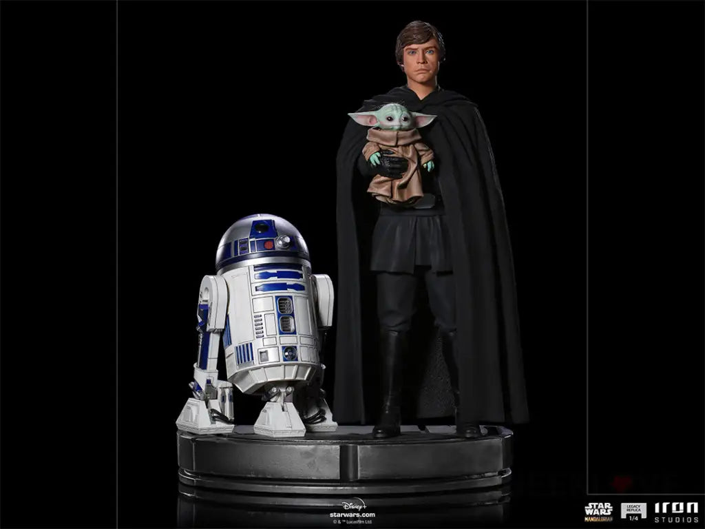 The Mandalorian Legacy Replica Luke Skywalker R2-D2 And Grogu 1/4 Scale Statue Preorder
