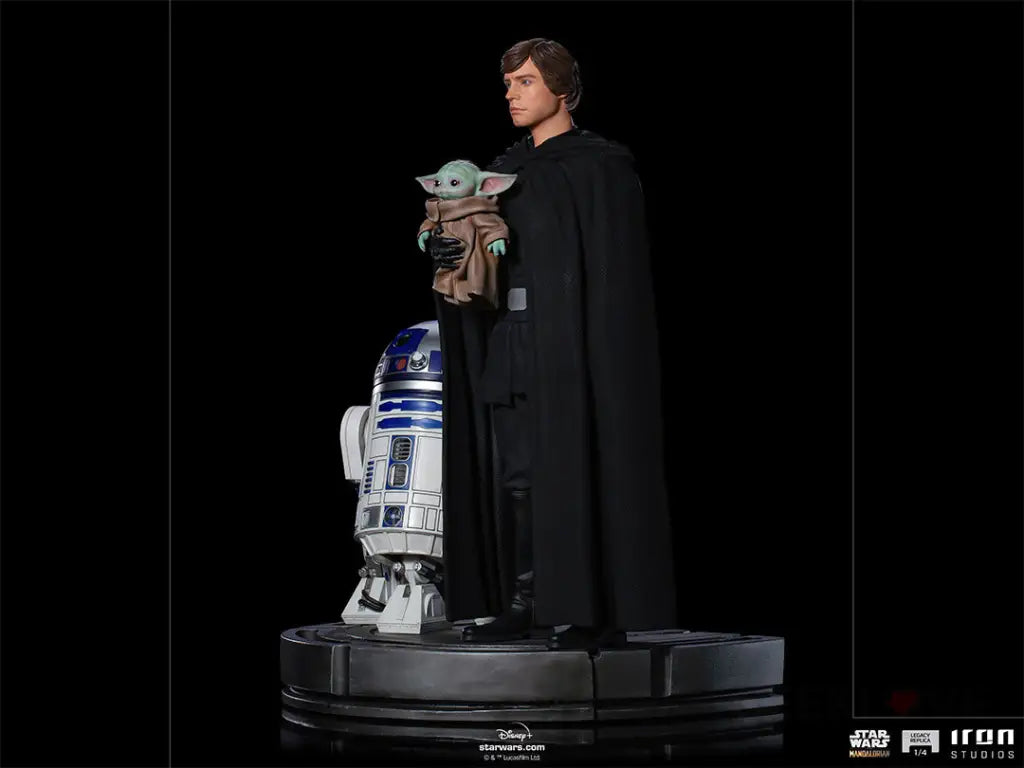 The Mandalorian Legacy Replica Luke Skywalker R2-D2 And Grogu 1/4 Scale Statue Preorder
