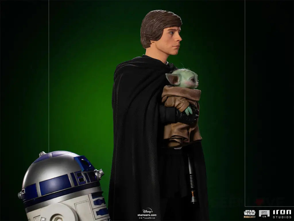 The Mandalorian Legacy Replica Luke Skywalker R2-D2 And Grogu 1/4 Scale Statue Preorder