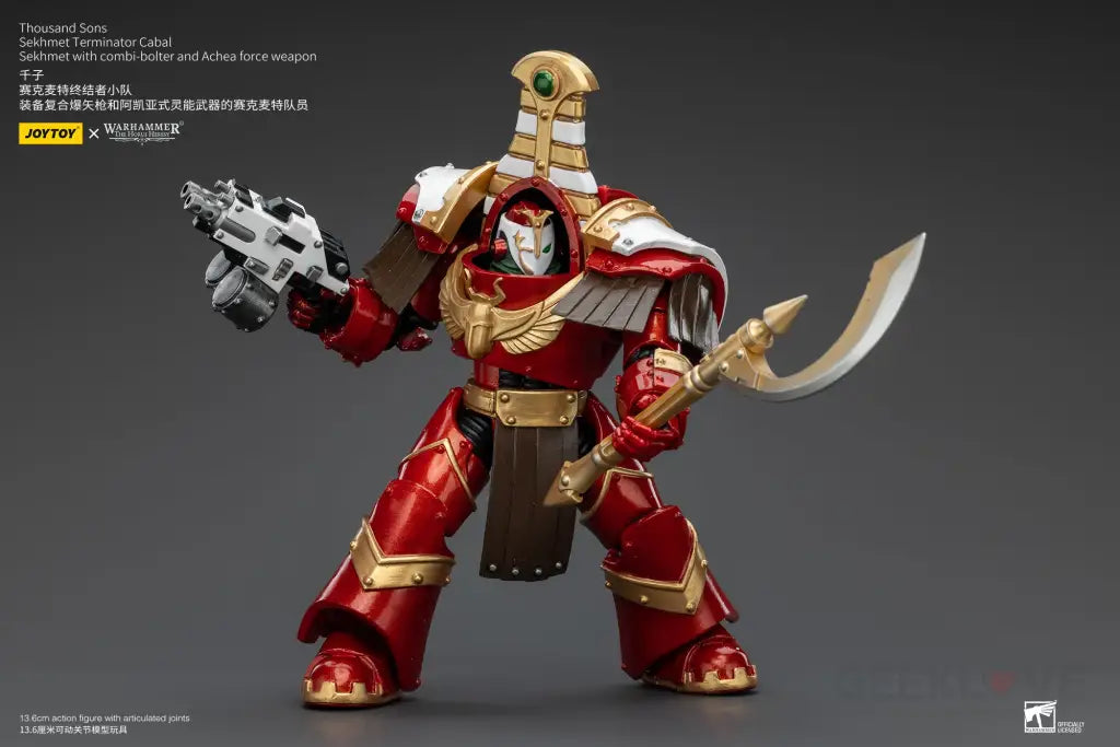 Thousand Sons Sekhmet Terminator Cabal With Combi-Bolter And Achea Force Weapon Action Figure