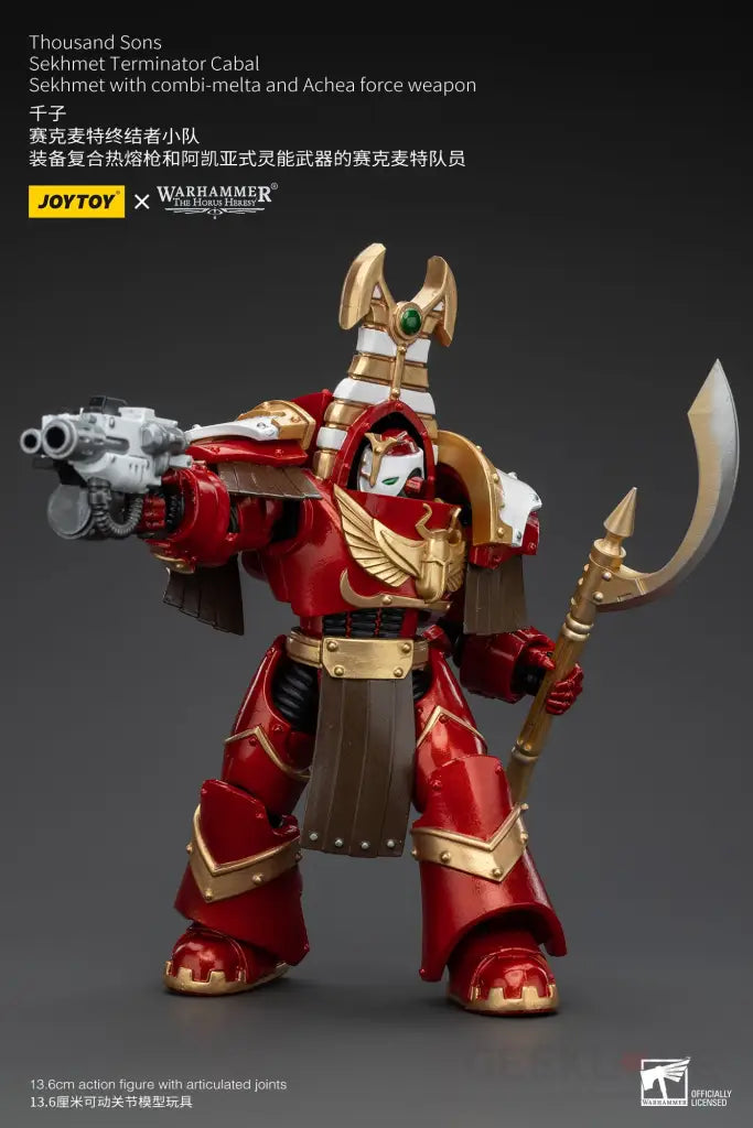 Thousand Sons Sekhmet Terminator Cabal With Combi-Melta And Achea Force Weapon Action Figure