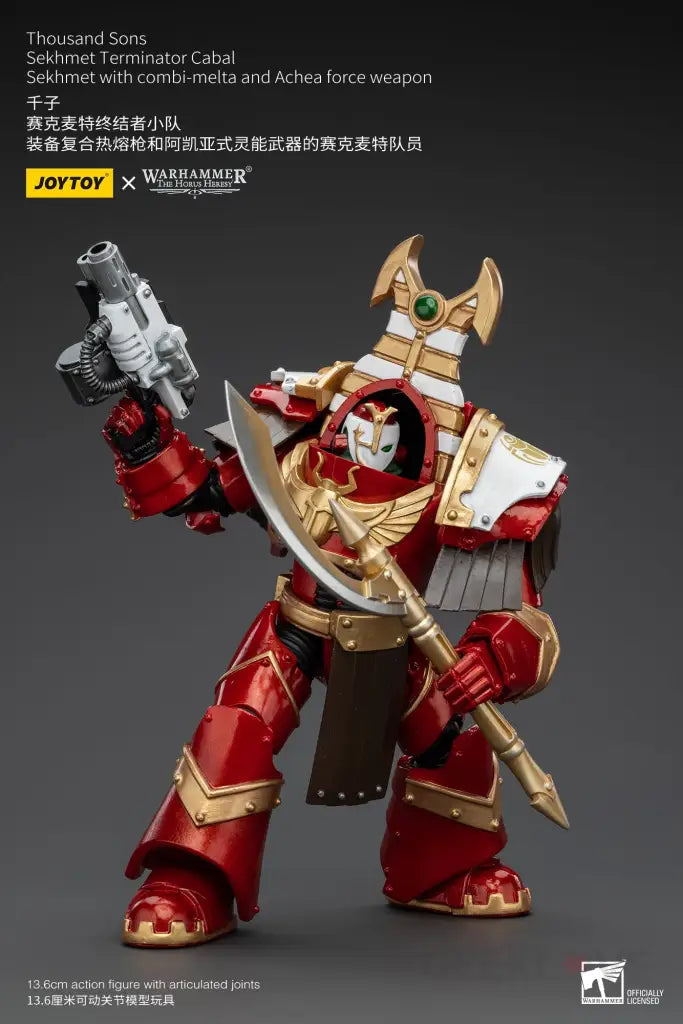 Thousand Sons Sekhmet Terminator Cabal With Combi-Melta And Achea Force Weapon Action Figure