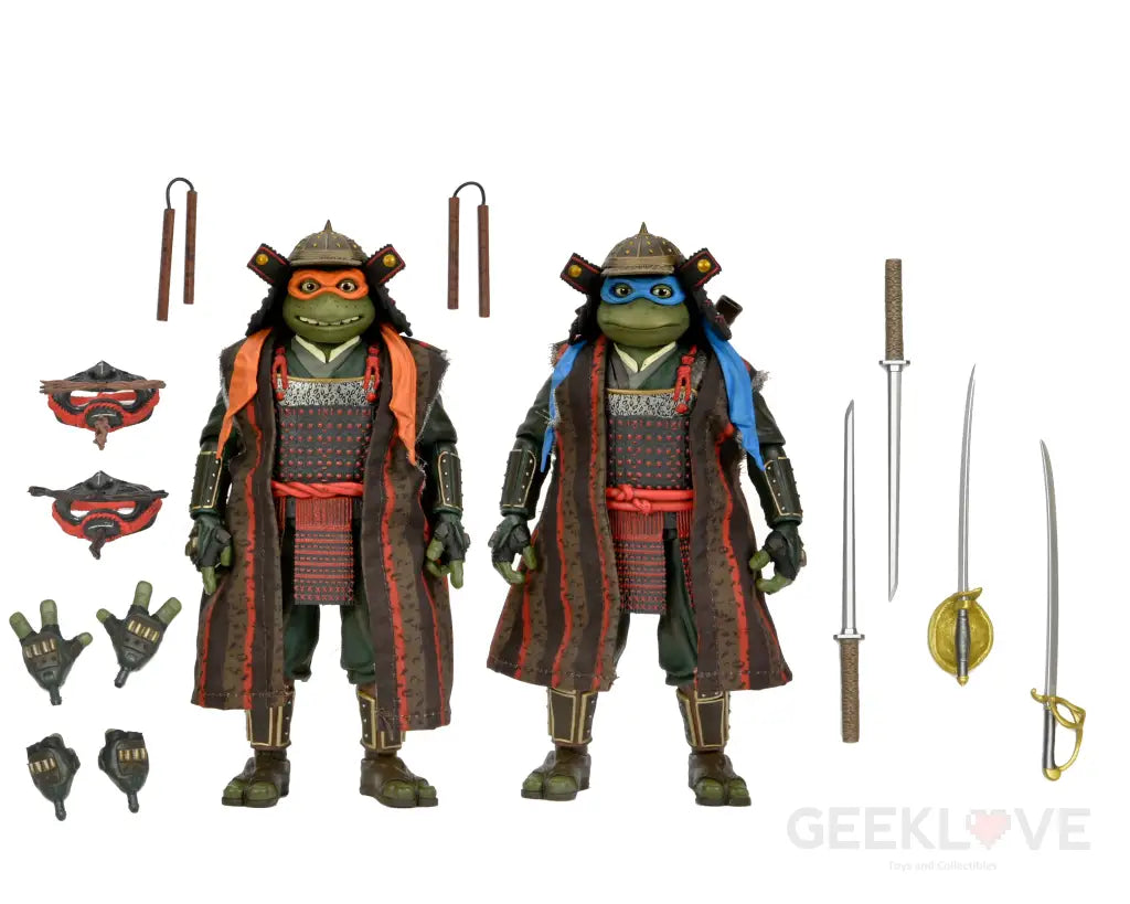 TMNT 3 (Movie) Turtles in Time 7in Leonardo & Michelangelo 2 Pack Action figure