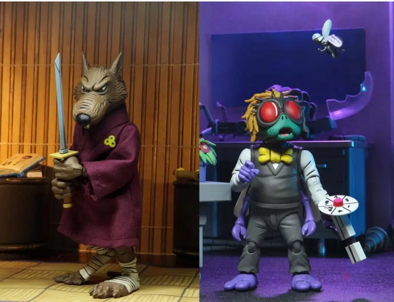 TMNT (Cartoon) Splinter and Baxter Stockman 2 pack