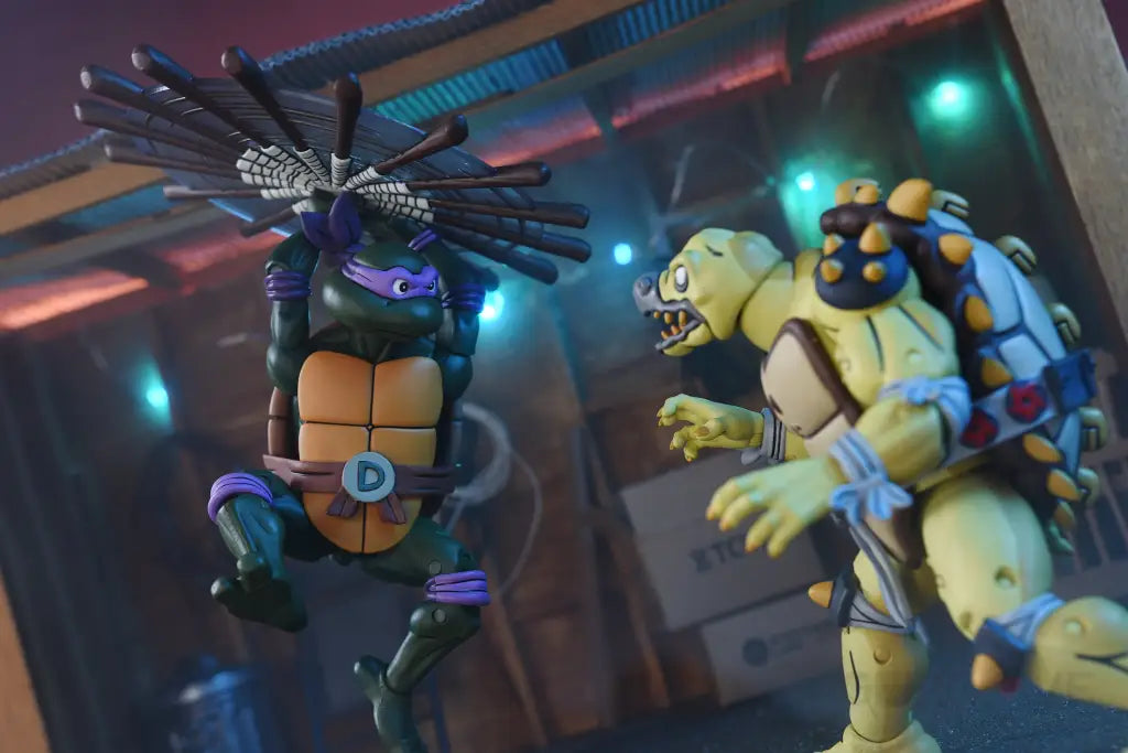 NECA Ultimate Donatello VHS – Figurine TMNT, Tortues Ninja Cartoon, Neuve Sous Blister