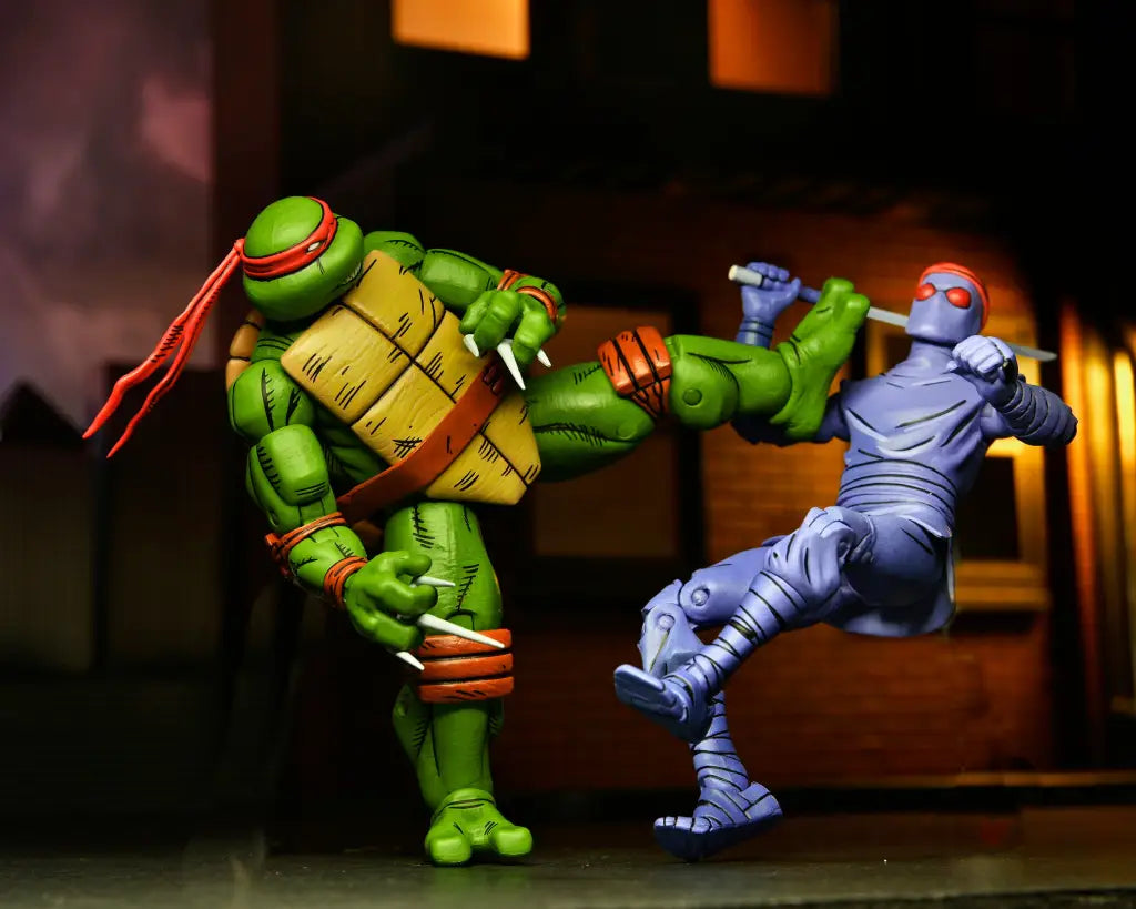 LOT 4 Figurines NECA Leonardo Raphael Donatello Michelangelo TMNT Mirage Comics