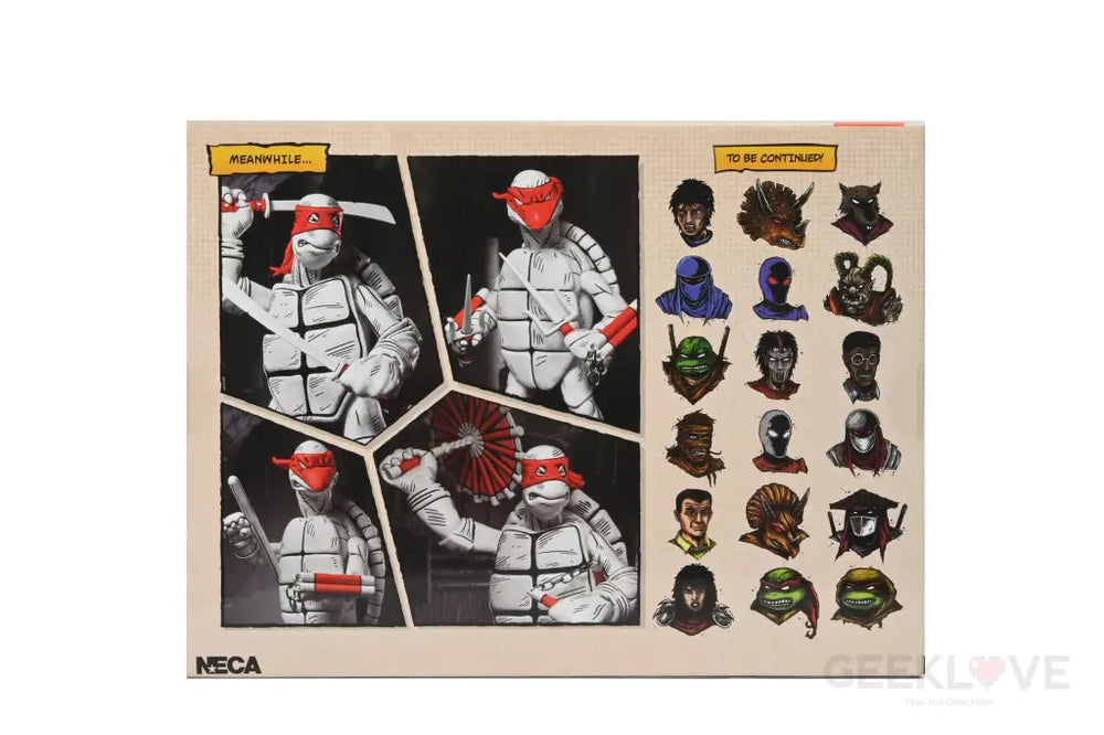 Tmnt (Mirage Comics) 7In Black And White First Turtles 2 Pack Action Figure