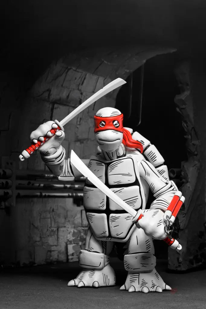 Tmnt (Mirage Comics) 7In Black And White First Turtles 2 Pack Action Figure