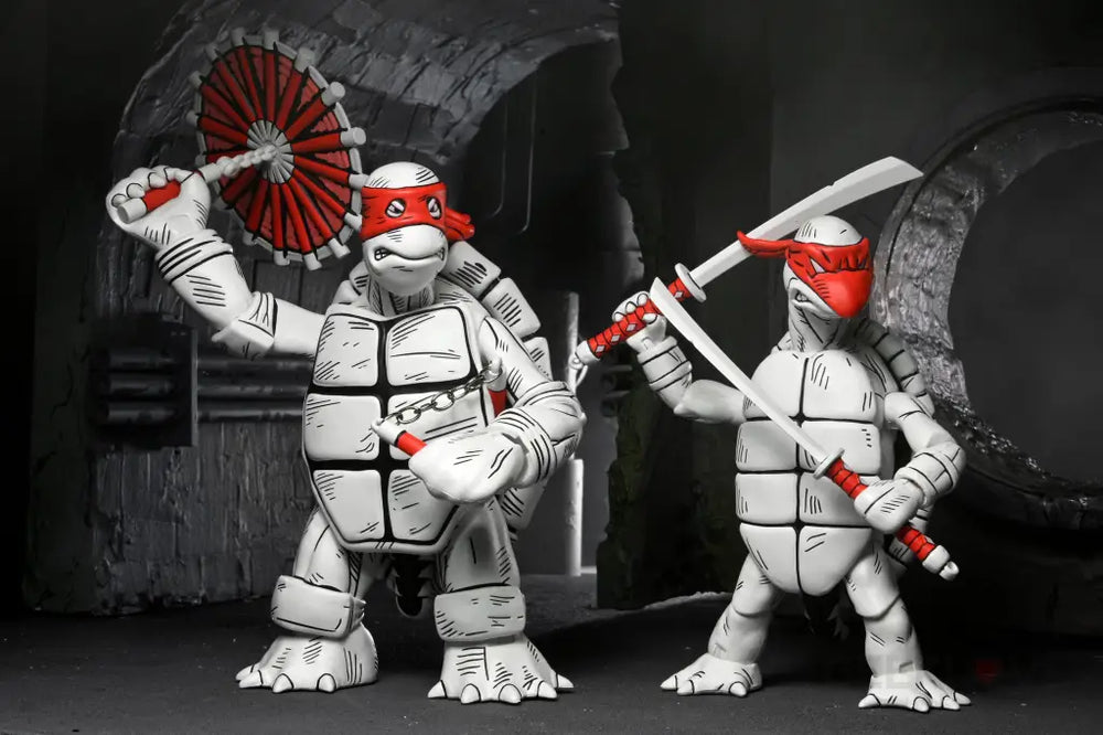 Tmnt (Mirage Comics) 7In Black And White First Turtles 2 Pack Pre Order Price Action Figure