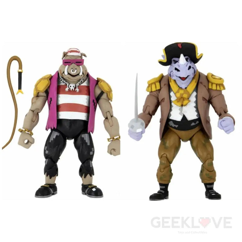 TMNT: Turtles in Time Pirate Rocksteady and Bebop Two-Pack