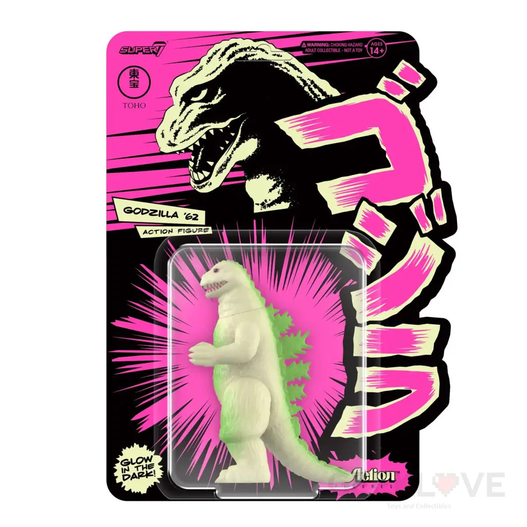 Toho Reaction Figures Wave 4 Godzilla 62 (Glow) Action Figure