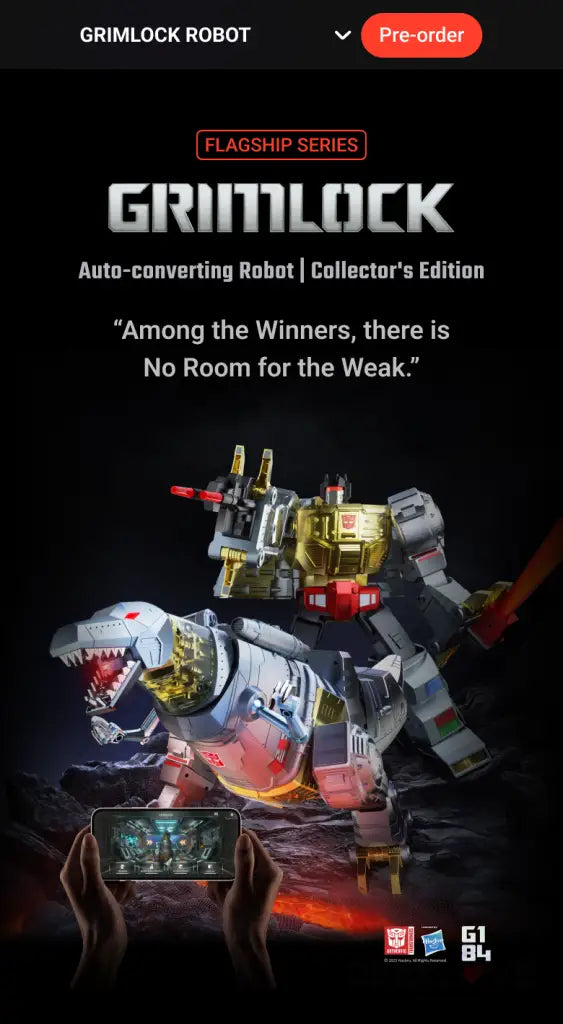 Transformers G1 GRIMLOCK Overseas version