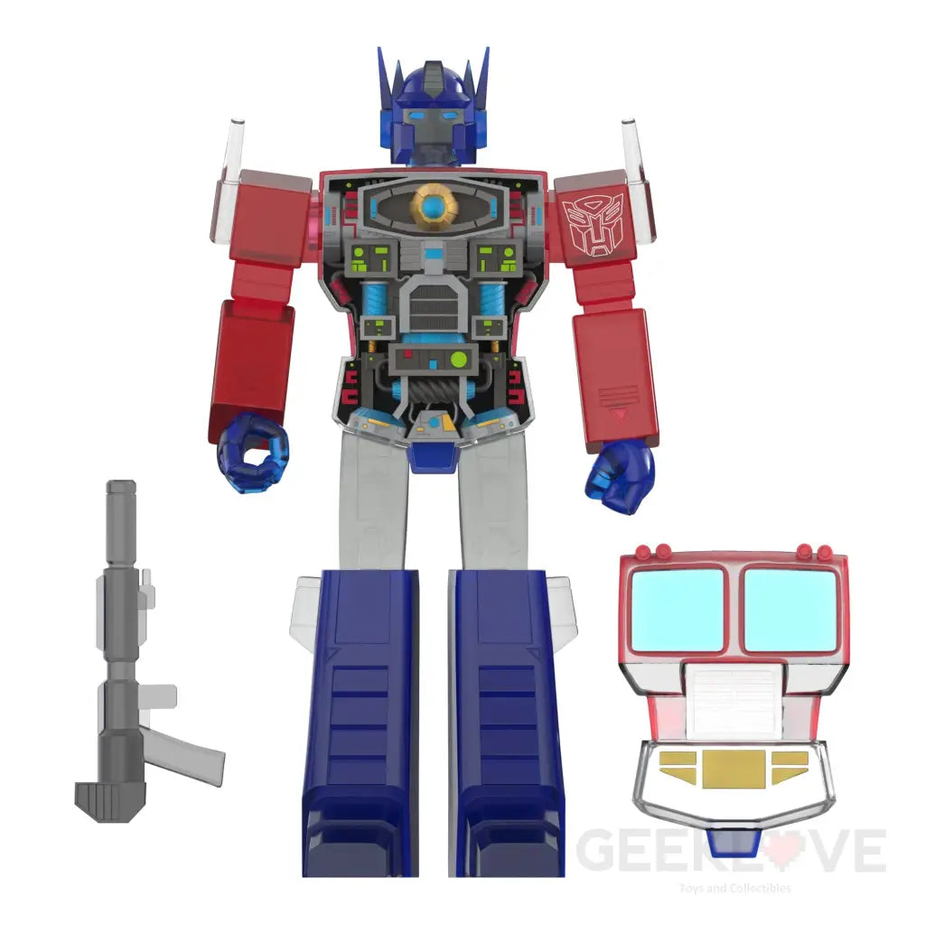 Transformers Super Cyborg Optimus Prime (Clear Red / Blue) Action Figure
