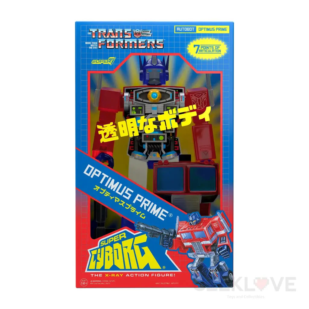 Transformers Super Cyborg Optimus Prime (Clear Red / Blue) Action Figure