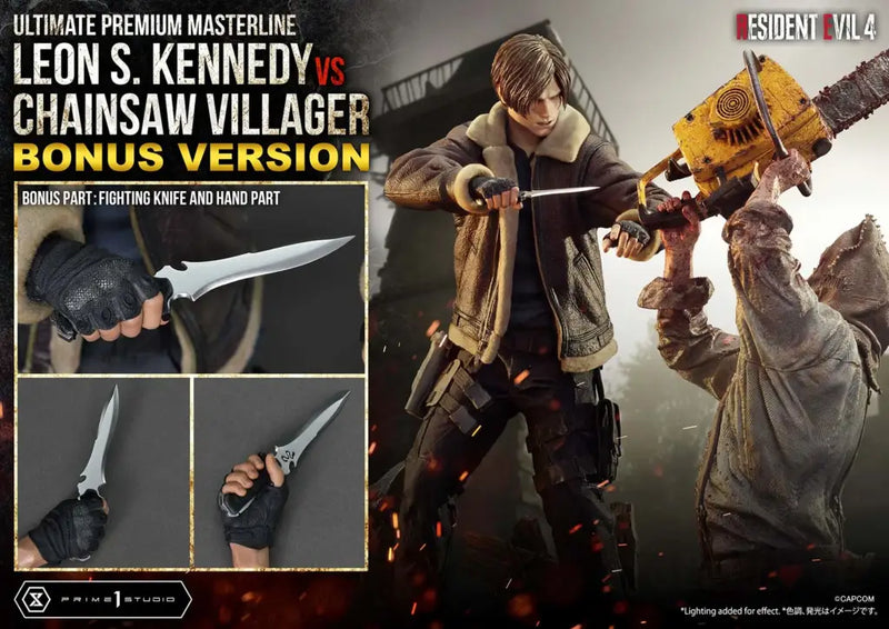 Ultimate Premium Masterline Resident Evil 4 Leon S. Kennedy versus Chainsaw Villager Bonus Version