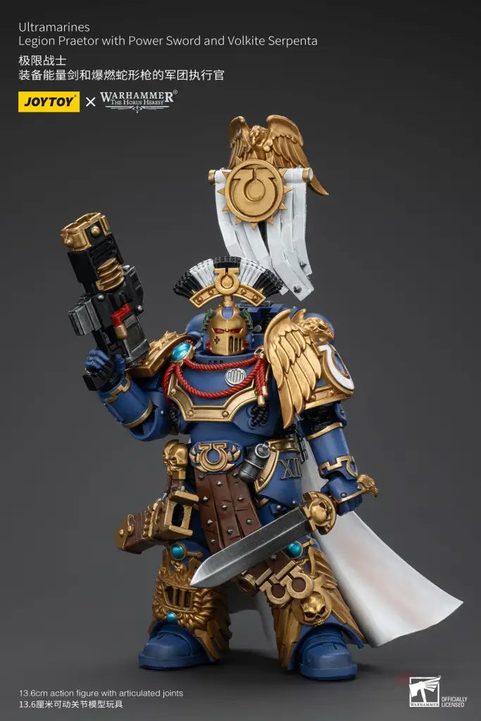 Ultramarines Legion Praetor With Power Sword And Volkite Serpenta Action Figure