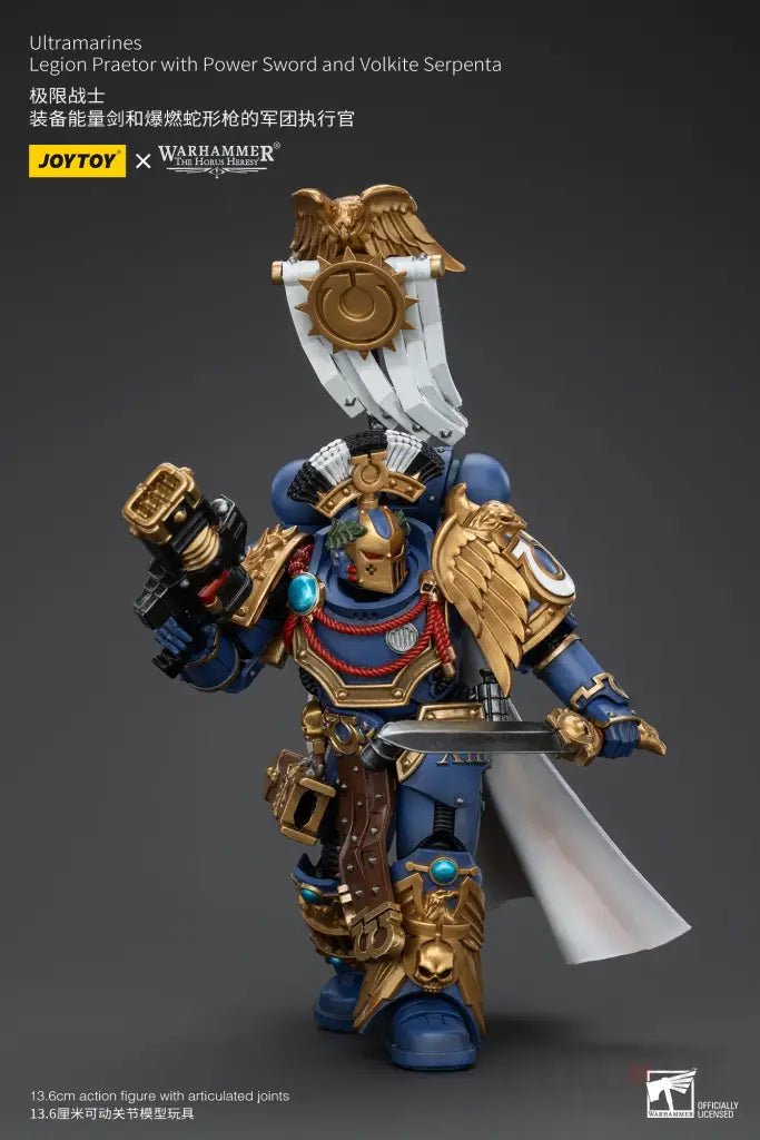 Ultramarines Legion Praetor With Power Sword And Volkite Serpenta Action Figure