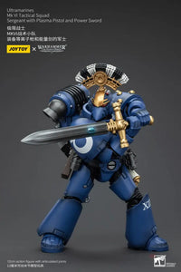 Ultramarines Mk Vi Tactical Squad Sergeant With Plasma Pistol And Power Sword Action Figure